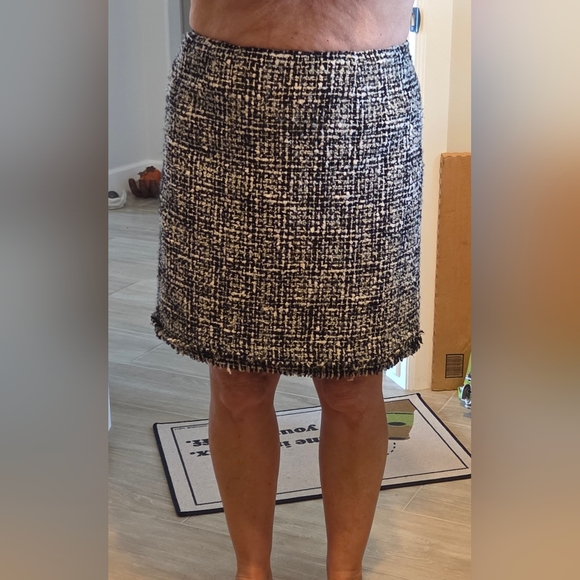 Nine West Black and White Tweed Pencil Skirt - Picture 1 of 4